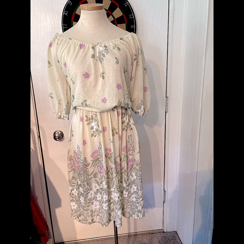 Rare peasant dress off the shoulder osfm